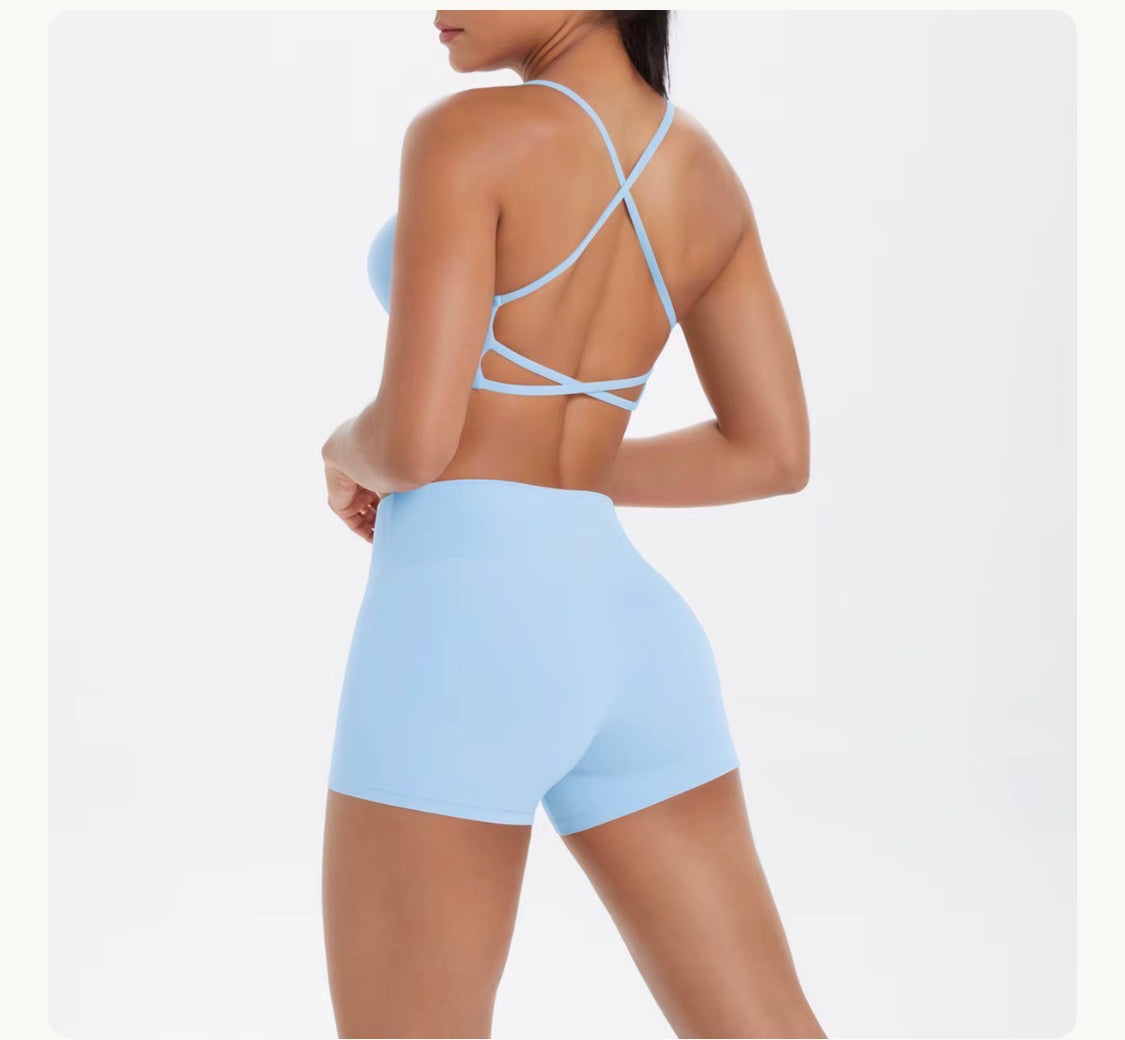 Criss Cross Back Seamless 2-Piece Set