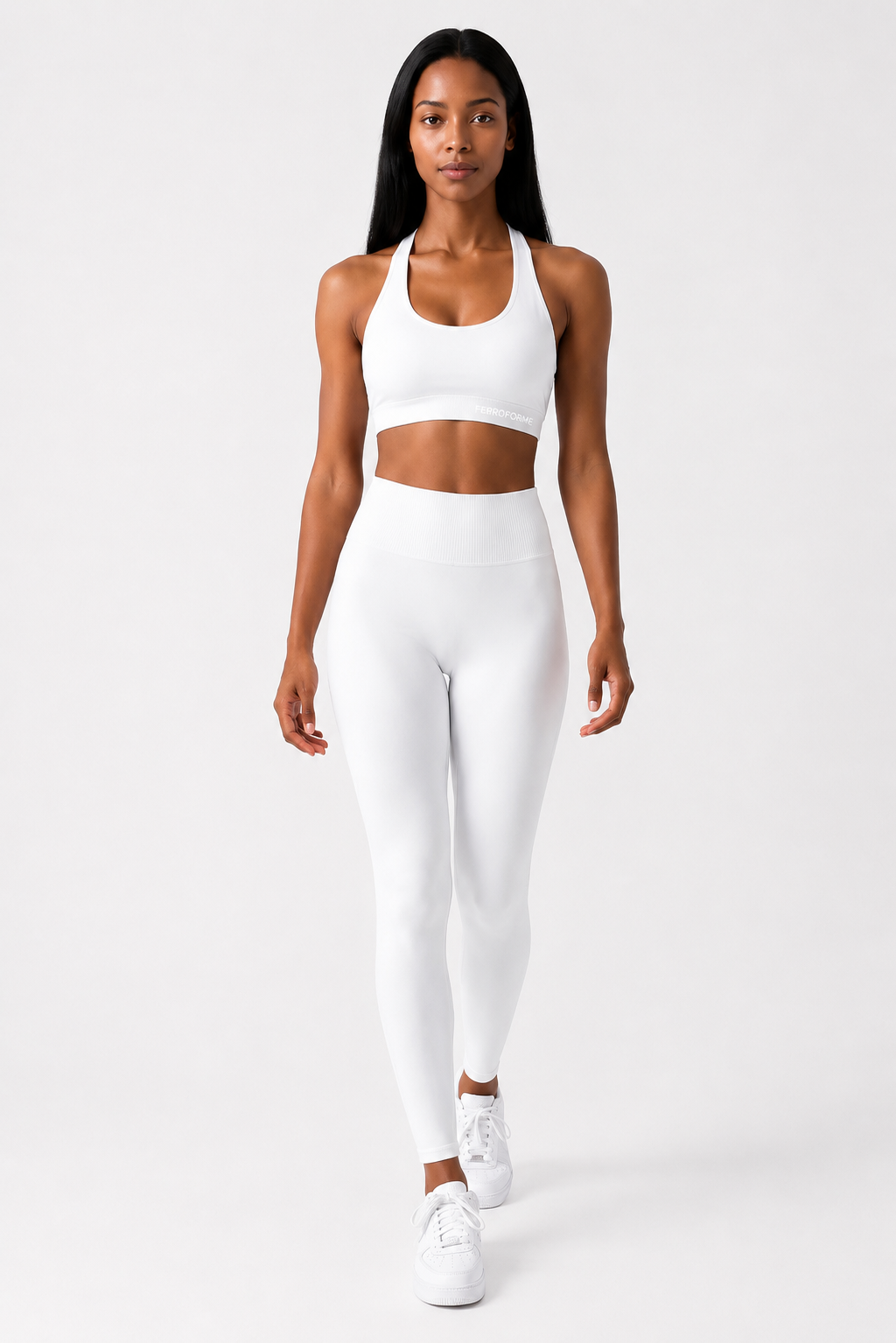 Medium Compression Workout Set — Halter Bra & Sculpting Leggings
